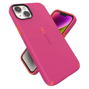 lot 4148 image: Speck iPhone 15 Plus & 14 Plus Case - Drop Protection, Scratch Resistant, Built for MagSafe iPhone Case, Soft Touch Coating - 6.7 iPhone Case, Dual Layer Case -Digital PinkEnergy Red CandyShell Pro