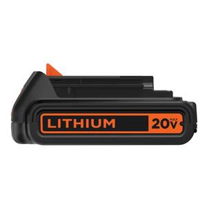 lot 4173 image: BLACKDECKER 20V MAX Battery, 1.5Ah Lithium Ion Battery, Extended Runtime, Compatible with Tools, Outdoor Equipment and 20V Vacuums (LBXR20)