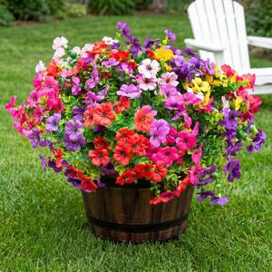 lot 5022 image: Vemander Artificial Flowers for Outdoor Fake Plants for Spring Decoration,Faux Eucalyptus Flowers for Planter UV Resistant Lifelike for Home Porch Garden (6 Color)