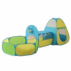 lot 5034 image: 3 in 1 Kids Play Tent with Tunnel & Ball Pit,Pop Up IndoorOutdoor Playhouse for Boys and Girls,Crawling Tunnel Toy with Fun Toss It Game Zone,Easy Setup Foldable Carry Bag (Balls Not Included)