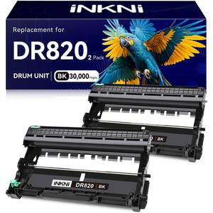 lot 5919 image: INKNI Compatible DR820 Drum Unit Replacement for Brother DR-820 ,Yields Up to 30,000 Pages with Toner, Compatible for Brother DCP-L5600DN L5000D L5200 L6200DW MFC L5850 L6700DW Printer (Black, 2-Pack)