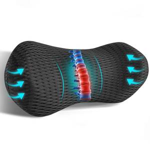 lot 5920 image: Lumbar Support Pillow for Office Chair Car Lumbar Pillow,Memory Foam Back Cushion with Breathable 3D Mesh Lumbar Support Orthopedic Backrest for Lower Back Pain Relief Ergonomic, LowerBackSupportBlack