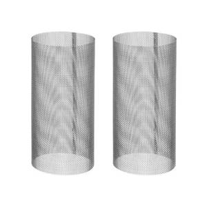 lot 6061 image: M METERXITY 2-Pack 40 Mesh Stainless Steel Filter Screen, Reusable Water Pump Strainer Replacement for Sediment Filter T Strainer, Inline Water Filter Accessory White
