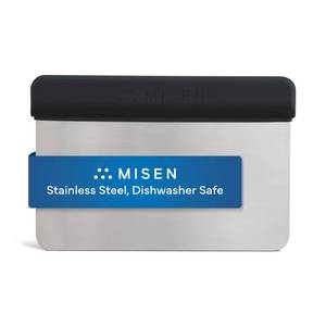 lot 6073 image: Misen Stainless Steel Bench Scraper - Versatile Food Scraper with Walnut Handle - Ideal for Kitchen, Pastry & Dough - Durable Cutting Board Scraper Tool - Effortless Transfer into Pots & Pans - Black