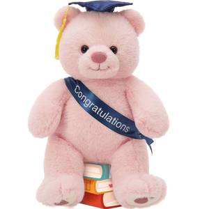 lot 6088 image: Tezituor Graduation Teddy Bear Stuffed Animals Plush, 18inch Large Stuffed Bear Plush with Graduation Hat, Cute Pink Teddy Bear Gift for Friend, Relatives, Kids