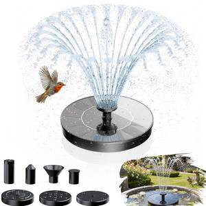 lot 6125 image: AMZtime Solar Fountain for Bird Bath, New Upgrade Mini Solar Fountain Pump, Free Standing Solar Powered Water Pump for Garden, Outdoor, Fish Tank, Pond and Pool