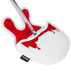 lot 6128 image: Golf Club Head Covers Mallet Putter Cover Hockey Goalie Mask Strong Magnetic Headcovers for Center Shaft