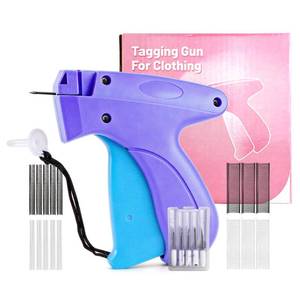 lot 6131 image: A2-in-1 Tag Gun & Stitch Gun 1-Inch for Retail Price Tagging, 0.18-Inch for Fabric Repair. Handheld Clothing Tag Gun with 1600 Fasteners & 6 Needles for Store, Home & Craft