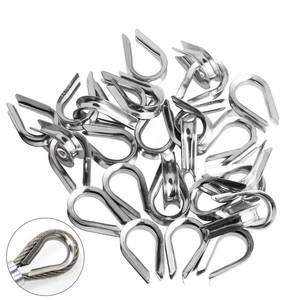 lot 6135 image: A50 PCS M4 304 Stainless Steel Thimble for 18 - 532 Diameter Wire Rope Cable Thimbles Rigging