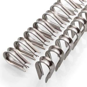 lot 6164 image: 50Pcs Stainless Steel Thimble for 316 Steel Wire Rope Cable, M5 Rope Thimble Rigging