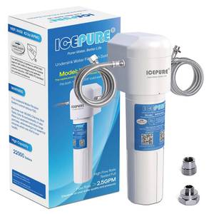 lot 11665 image: ICEPURE Under Sink Water Filter System, 3 Years or 22000 Gallons Ultra High Life NSFANSI 42 Certified, Removes Heavy Metals,Chlorine,Direct Connect Under Counter Drinking Water System, USA Tech (Used)