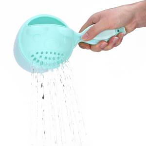 lot 12378 image: Haosie Detachable Tear-Free Waterfall Baby Rinse Cup, Shampoo Flusher for Hair Bathing (Green)