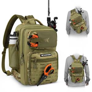 lot 12411 image: KastKing BlowBak Tactical Sling Tackle Bag-Lightweight Fishing Backpack Storge Fishing Gear and Equipment,Gift for Men