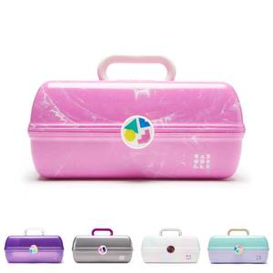 lot 13438 image: Caboodles On-the-go girl cosmetic organizer, Bubblegum Marble