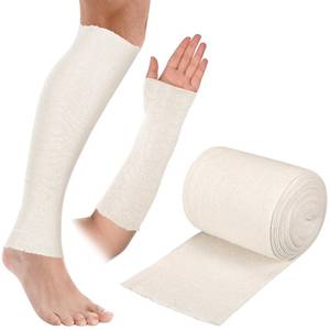 lot 14237 image: Nuanchu Cotton Stockinette Tubular Elastic Arm Cast Sleeve Roll Elastic Wrap Tube Wrist Wraps Comfortable Cast Stockinette Cosplay Accessories for Arm Leg Knee(White,5 Inch X 5.47 Yard)