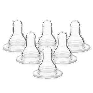 lot 14243 image: Evenflo Feeding Classic BPA-Free Silicone Medium Flow Nipples - 3 Months, Clear