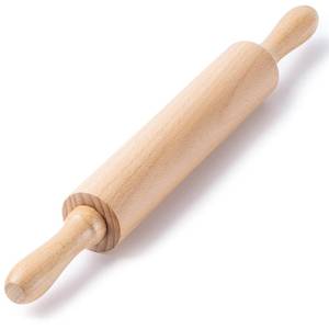 lot 14250 image: AISOSO Rolling Pins for Baking, 15.75 Inches Wooden Rolling Pin with Handles, Classic Nonstick Dough Roller for Fondant Pizza Pie Crust Cookie Pastry, Kitchen Baking Essentials, Light Yellow