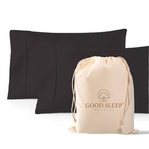 lot 14260 image: 1000 TC Dark Gray Standard Pillowcases Set of 2 100% Egyptian Cotton Pillow Cases with Long Staple Cotton & Sateen Weave, Silky Soft Hotel - Like Bed Pillow Covers for Comfy Sleeping, Snug Fit