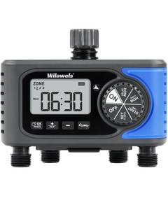 lot 14270 image: WILAWELS 4 Zone Sprinkler Timer, Smart Water Timer for Garden Hose, Digital Hose Faucet Watering, Automatic Irrigation SystemRain DelayManual Watering for Lawn, Yard, Drip Irrigation C14WT06