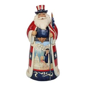 lot 14339 image: Enesco Jim Shore Heartwood Creek America Santa Around The World Figurine, 7.1, Multicolor