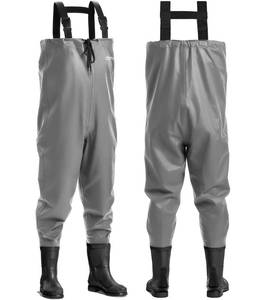 lot 19002 image: Foxelli Chest Waders - 2-ply NylonPVC Waterproof Lightweight Fishing Waders for Men & Women with Boots Large