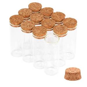lot 19012 image: 12PCS 40ml Glass Test Tubes with Cork Stoppers, 30 x 80mm Liquid Sample Vial, Clear Flat Test Tubes for Bath Salt, Candy Storage, Scientific Experiments, Party Decoration and Plant Propagation