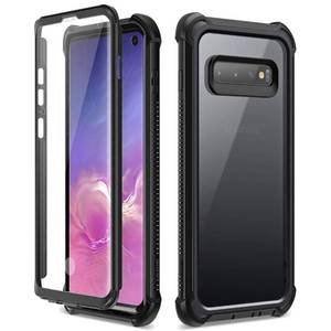 lot 20121 image: Dexnor Compatible Samsung Galaxy S10 Case 6.1 inch, Heavy Duty Protection Hard Back Defender Protector Protective Shockproof Bumper Cover Purple Pink