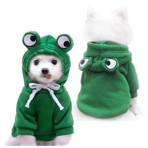 lot 20143 image: Dog Hoodie Basic Sweater Coat Cute - Frog Shape Warm Jacket Pet Cold Weather Clothes Outfit Outerwear for Cats Puppy Small Medium Dogs��XL��