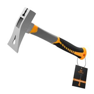 lot 20159 image: Pry Bar Hammer with Nail Puller - Unique Hammer Head 12.5 18oz Pry Bar - Multi-Functional Tool with Cats Paw, Crowbar  Rubber Grip, Polished Beveled Claws - Forged Steel Design for Strength