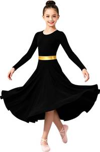 lot 20173 image: Sanmsoner Girls Praise Dance Dress Loose Fit Full Length Long Sleeve Liturgical Dance Dress (238138-06-XXL)