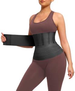 lot 20181 image: FeelinGirl Waist Trainer for Women Tummy Control Trimmer Belt One Size Waist Cincher Snatch Bandage Wrap Plus Size Body Shaper Black