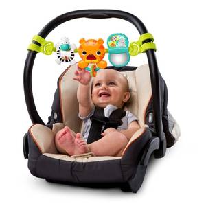 lot 20198 image: Bright Starts Take Along Musical Carrier Baby Activity Toy Bar, Hanging Car Seat Toy, 4 Fun Melodies, Fine Motor Skill Development Ages Newborn , Multi-Color