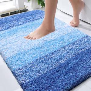lot 20207 image: OLANLY Bathroom Rugs Mat 30x20, Extra Soft Absorbent Microfiber Bath Rugs, Rubber Backing, Quick Dry, Washable Bath Mats for Bathroom Floor, Tub and Shower, Home Decor Accessories, Light Royal Blue