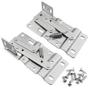 lot 6172 image: Chrome Door Hinges with Mounting Screws