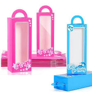 lot 6185 image: CAPUFIB 12PCS PinkBlue Party Favor Boxes Blue Doll Gift Boxes Bachelorette Birthday Party Decoration Goodie Bag Candy Boxes for Girls and boys Birthday Party pink Birthday Bridal Shower Supplies