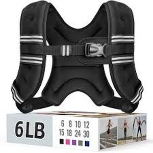 lot 13425 image: Zeerun Weighted Vest for Women & Men with Reflective Stripe and Adjustable Buckle, Comfortable & Durable Rucking Vest for Walking, Running & Strength Training