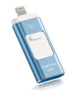 lot 14327 image: Apple MFi Certified 128GB Flash Drive for iPhone Thumb Drive Photo Stick, USB Memory Stick iPhone Flash Drive for Photos Videos, High Speed Jump Drive Compatible for iPhoneiPadAndroidPC (Blue)