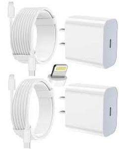lot 20124 image: iPhone Lightning Cable Wall Charger Set (2 Pack)