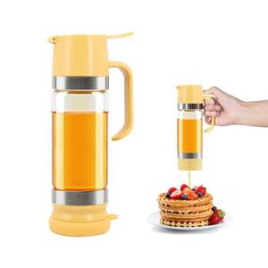 lot 1449 image: Glass Honey Dispenser No-Drip with Handle �� 12 oz Maple Syrup Jar Dispenser for Coffee, Pancakes & Waffles �� Elegant Glass Syrup Container for Easy Pouring �� Honey Jar for Kitchen & Breakfast Table