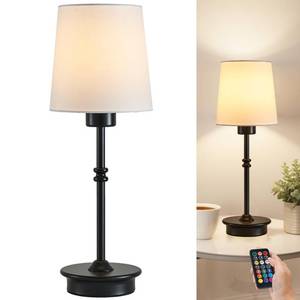 lot 1486 image: A1A9 Rechargeable Cordless Table Lamp, Black Battery Operated Desk Lamps with Detachable LED Bulbs, 13 Colors Dimmable Bedside Lights for Bedroom, Bar, Night Light, Camping