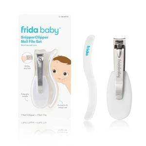 lot 2261 image: Frida Baby NailFrida Baby Nail Clippers & Nail File & Buffer for Newborns and Up, Safety Spyhole, Nickel Free, Curved Clipper to Fit Babies Nails