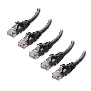 lot 2291 image: Cable Matters 10Gbps 5-Pack Snagless Short Cat 6 Ethernet Cable - 3ft, Cat 6 Cable, Cat6 Cord, Ethernet Cord, Black