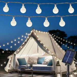 lot 2304 image: Brightown Solar Lights Outdoor Waterproof, 19.6Ft 60 LED Globe Solar String Lights for Outside, 8 Modes Outdoor Solar Lights for Yard Balcony Patio Tree Canopy Party (Pure White)
