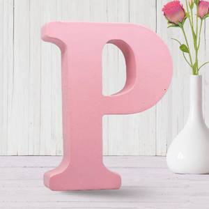 lot 2377 image: AOCEAN 6 Inch Pink Wood Letters Unfinished Wooden Letters for Wall MAGA Decorative Standing Letters Slices Sign Board for Crafts Christmas Decoration Home Party Projects (P)