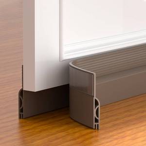 lot 2395 image: Pundin Door Draft Stopper,Adjustable Door Sweep for Bottom of Door,Silicone Weather Stripping Door Bottom Seal Blocker Air Noise,Under Door Gap Filler for InteriorExterior Doors(Brown, 39inch)