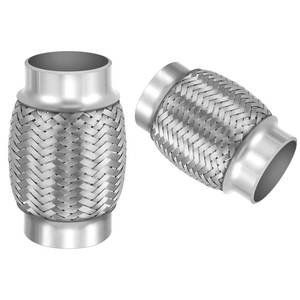 lot 2396 image: Yaocom 2pcs 2.5 X 4 Exhaust Pipe Stainless Steel Double Braid Long Exhaust Pipe for Heavy Duty and Cars