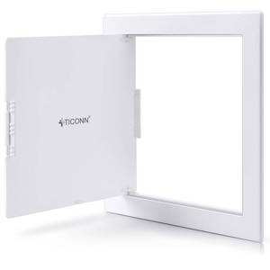 lot 2410 image: TICONN Access Panel for Drywall, 8 x 8 Inch ABS Plastic Wall Hole Cover Access Doors, Easy Install Drywall Access Panel, Ceiling, Wiring and Cables