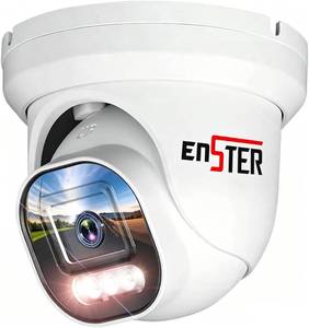 lot 2426 image: ENSTER 8MP 4K PoE Security Camera Outdoor, Full Metal, Compatible ONVIF & RTSP, 100ft Smart Color Night Vision, AI Human & Vehicle Detection, IP66 Waterproof, 110° Wide Angle, Built-in Mic