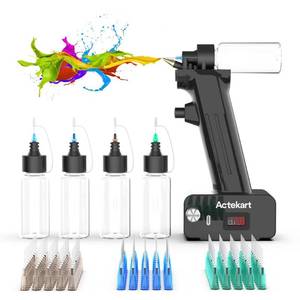 lot 2439 image: Actekart No-Clean Airbrush Kit with Disposable Nozzle (50pcs x 0.2mm & 100pcs x 0.3mm & 100pcs x 0.5mm Disposable Nozzles)- 30PSI Rechargeable Portable Cordless Airbrush Spray Gun