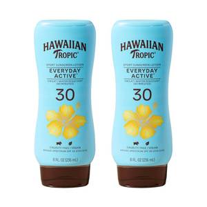 lot 2440 image: Hawaiian Tropic Everyday Active Lotion Sunscreen SPF 30, 8Fl Oz Twin Pack, Hawaiian Tropic Sunscreen SPF 30, Sunblock, Oxybenzone Free Sunscreen, Broad Spectrum Sunscreen Pack, 8Fl Oz each